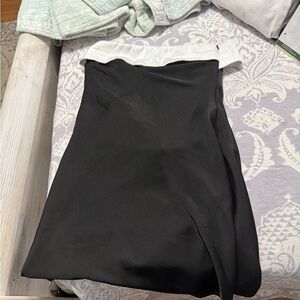 Beginning Boutique Black and White Midi Skirt